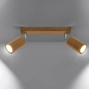 Sollux SL.1029 - Bodové svietidlo ZEKE 2xGU10/40W/230V dub