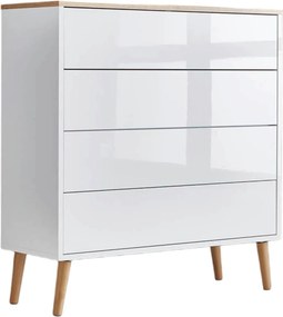 XXXLutz KOMODA, biela, farba duba, biela s vysokým leskom, 79/86/33 cm MID.YOU - Komody - 001067000302