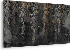 Obraz - Vŕbové vetvičky v čiernom pozadí (90x60 cm)