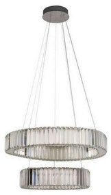 LED Stmievateľný luster na lanku LED/65W/230V 3000-6500K chróm + diaľkové ovládanie