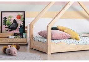 Domčeková posteľ z borovicového dreva Adeko Luna Drom, 90 x 200 cm