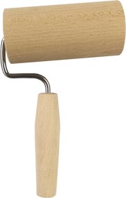 AMADEA Drevený valček na cesto s rukoväťou, masívne drevo, dĺžka 17 cm