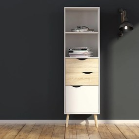 Biela knižnica Tvilum Oslo, 50 x 171 cm