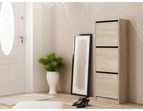 Skrinka na topánky tri diely dub sonoma