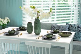 DEKORAČNÁ SKLENENÁ MISKA SABA (02) (FI) 21X7 CM ZELENÁ