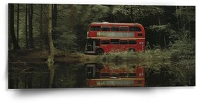 Sablio Obraz Červený poschodový autobus - 110x50 cm