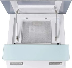 Digestor tvrdené sklo biely 600 mm