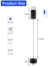 Immax NEO 07219L - LED Stmievateľný luster DORMINE 6W/230V matná čierna Tuya +DO