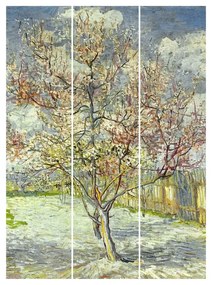 MANUFACTURER -  Súprava posuvnej záclony -Vincent van Gogh - Kvitnúce broskyne v záhrade -3 panely