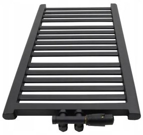 Regnis Elba, Vykurovacie teleso 440x1435mm so stredovým pripojením 50mm, 631W, čierna, ELBA140/40/D5/BLACK