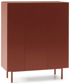 Červená vysoká komoda v dekore duba 95x120 cm Arista – Teulat
