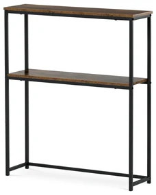 Autronic - Konzolový stolek s policí, 70x20x82 cm, dekor staré dřevo - CT-G1082 OLW AKCE NOVINKA