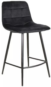 Barová židle Chico Velvet 87 cm černá