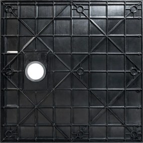 Besco Štvorcová sprchová vanička z SMC kompozitu VEXO BLACK SQ 80x80 (90x90) BESCO-Rozmery: 80x80