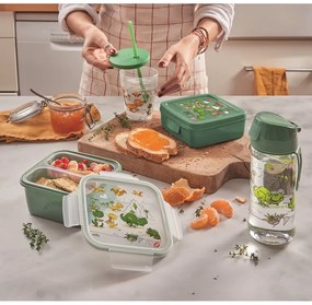 Zelený detský desiatový box Dinosaur – Snips