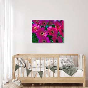 Sklenený obraz - kvety (70x50 cm)