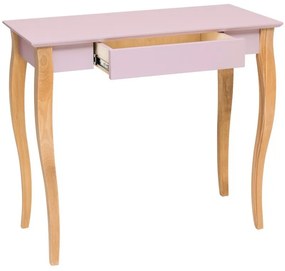 Ružový písací stôl Ragaba Lillo, dĺžka 85 cm