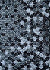 BE Koberec Lagos 1675 DARK GREY – sivý čierny obdĺžnikový Rozmer: 80x150 cm