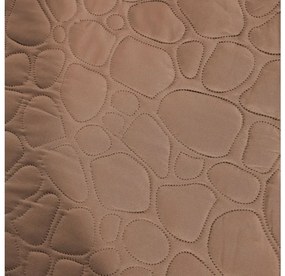 Svetlohnedý prehoz na posteľ so vzorom STONE Rozmer: 170 x 210 cm