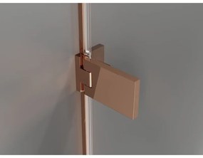 Mexen Lunar-F Duo, skladací sprchový kút 90 x 70 cm, 8mm číre sklo, profil ružové zlato, 836-090L-070P-60-00