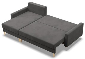 Rohová rozkladacia sedačka BLANK Comfort sivá