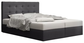 Manželská posteľ Boxspring 140 cm Duel 1 (tmavosivá) (s matracom a úložným priestorom). Akcia -20%. Vlastná spoľahlivá doprava až k Vám domov. 1046424