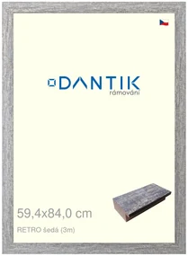 DANTIK rám na obraz 59,4x84 | RETRO šedá (Plexi Čiré)