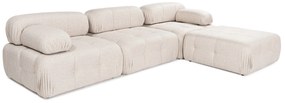 Doblo 3-sedačka s taštičkou ( L1-O1-1R-Pouffe) - svetlohnedá