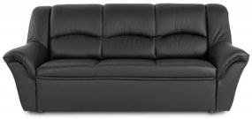 Kožená sedacia súprava DUBAJ LUX 3+2+1 čierna, čierna (k-70)
