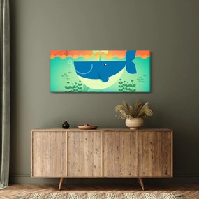 Obraz - Veselá veľryba (120x50 cm)