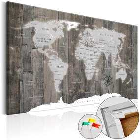 Artgeist Obraz na korku - World of Wood [Cork Map] Veľkosť: 120x80