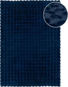Flair Rugs, Kusový koberec Waffle Faux Fur Navy, 180x290, modrá, obývacia izba