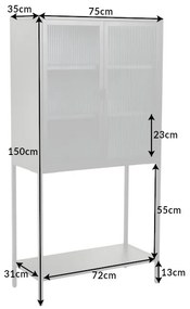 Dizajnová vitrína Damaris 150 cm čierna