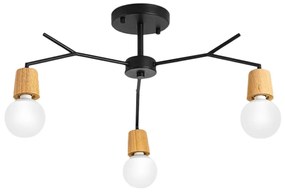 Toolight - Závesné 3-ramenné svietidlo 3xE27 APP693-3C, čierna-hnedá, OSW-05463