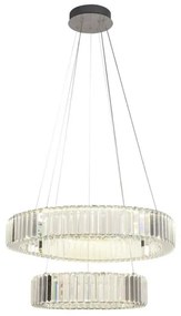 LED Stmievateľný luster na lanku LED/65W/230V 3000-6500K chróm + diaľkové ovládanie