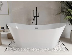 Mexen Celia, voľne stojaca vaňa 170 x 75 cm, biela, čierny matný prepad, 52331707500-70
