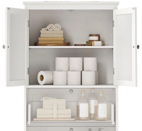 Skrinka s 2 dverami a 2 zásuvkami 60x30x110 cm