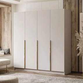 ŠATNÍKOVÁ SKRIŇA BLANCA KAŠMÍR 4D ZLATÉ ÚCHYTKY