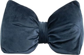 Modrá zamatová zarážka do dverí v tvare mašle Bow blue – 24*10*16 cm