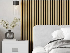 Mexen Lam-F, akustické stenové lamely 275 × 30 cm, plstený podklad 8 mm, technická dyha, dub zlatistý, S105-275307-3015-003