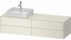 DURAVIT White Tulip závesná skrinka pod umývadlo na dosku (umývadlo vľavo), 4 zásuvky, 1600 x 550 x 408 mm, nordická biela matná lakovaná, WT4867L39390000