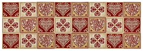 Boma Trading Behúň Srdce červená, 32 x 96 cm
