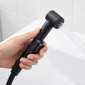 Rea Lungo, umývadlová batéria s bidetovou sprškou, čierna matná, REA-B2899