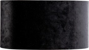 Zamatový tienidlo čierny oválny 35/23/18