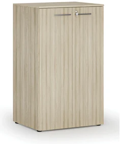 Kancelárska skriňa s dverami PRIMO WOOD, 3 police, 800 x 640 x 1335 mm, dub prírodný