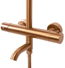 REA-P8807 - Sprchový set s termostatickou batériou LUNGO, kartáčovaná meď