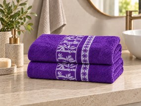 2x osuška BAMBOO 70x140 cm fialová, 70% bambusové vlákno | 30% bavlna