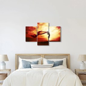 Obraz - Silueta ženy v západu slnka (90x60 cm)