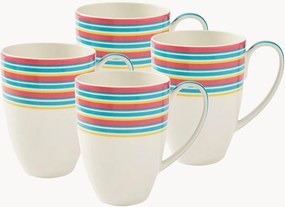 Porcelánové hrnčeky Calypso Stripe, 4 ks