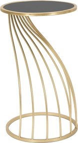 Okrúhly odkladací stolík so sklenenou doskou ø 35 cm Flush – Mauro Ferretti